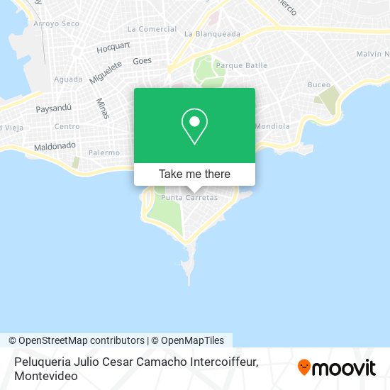 Mapa de Peluqueria Julio Cesar Camacho Intercoiffeur