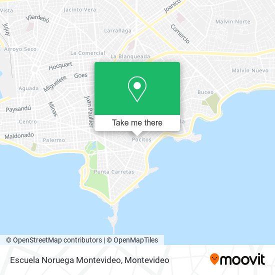 Escuela Noruega Montevideo map
