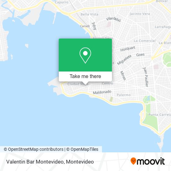 Valentin Bar Montevideo map