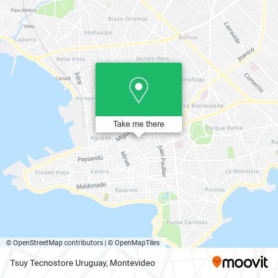 Tsuy Tecnostore Uruguay map