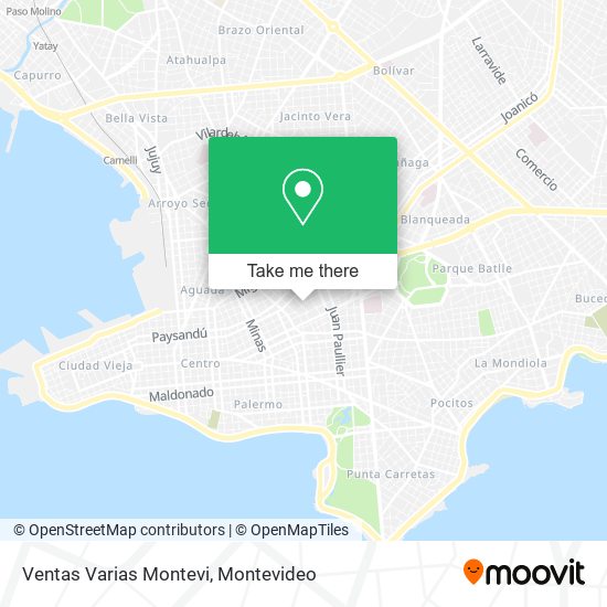 Ventas Varias Montevi map