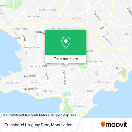Transhotel Uruguay Dmc map
