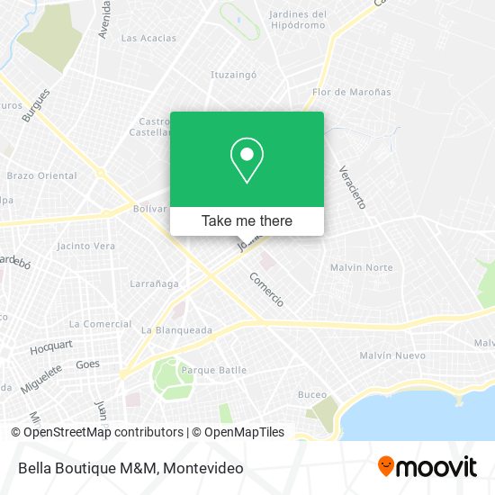 Bella Boutique M&M map