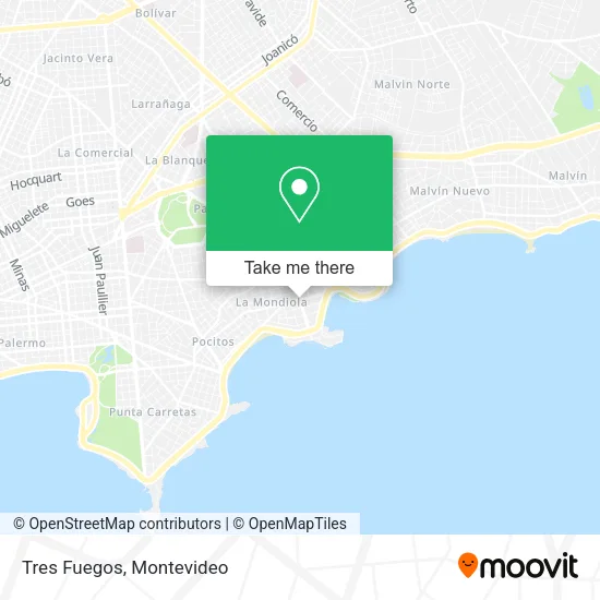 Tres Fuegos map