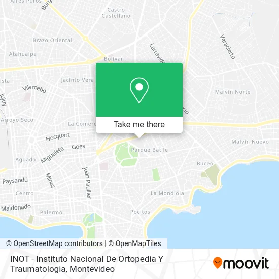 INOT - Instituto Nacional De Ortopedia Y  Traumatologia map