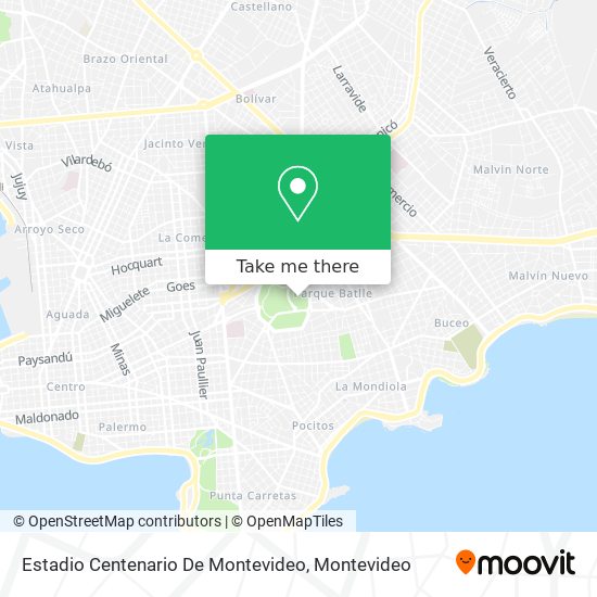 Estadio Centenario De Montevideo map