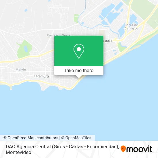 Mapa de DAC Agencia Central (Giros - Cartas - Encomiendas)