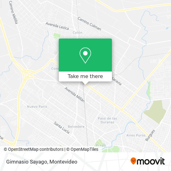 Gimnasio Sayago map