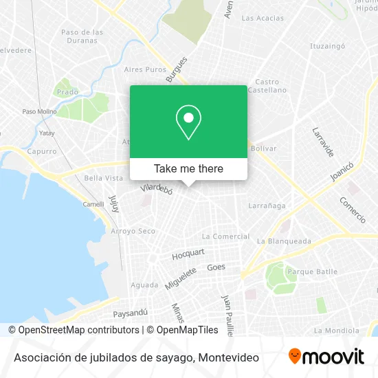 Asociación de jubilados de sayago map