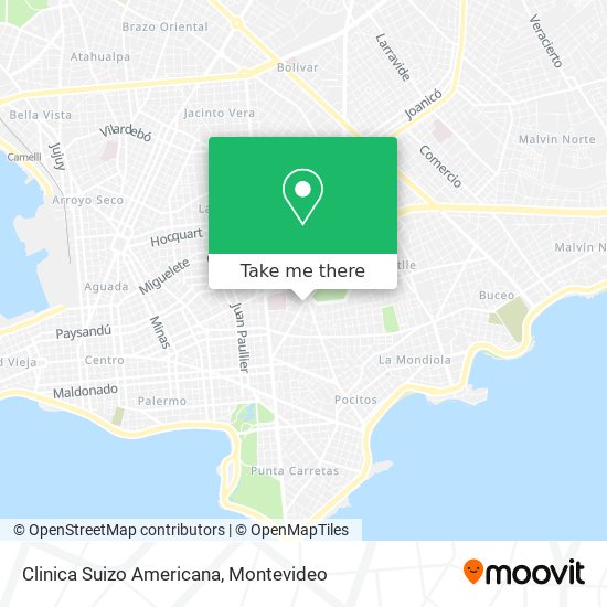 Mapa de Clinica Suizo Americana