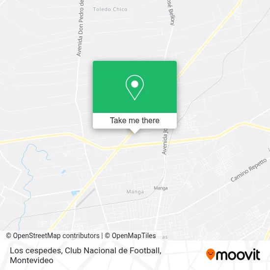 Los cespedes, Club Nacional de Football map