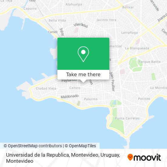 Universidad de la Republica, Montevideo, Uruguay map