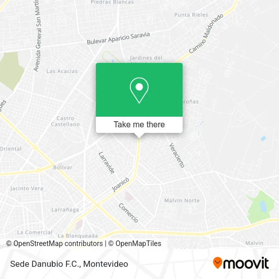 Sede Danubio F.C. map