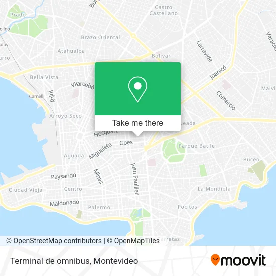 Terminal de omnibus map