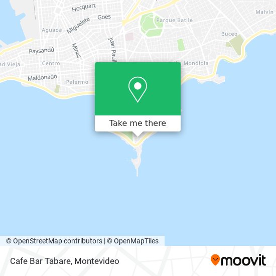 Cafe Bar Tabare map