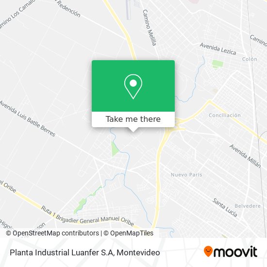 Planta Industrial Luanfer S.A map