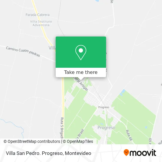 Villa San Pedro. Progreso map
