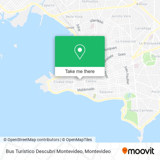 Bus Turístico Descubrí Montevideo map