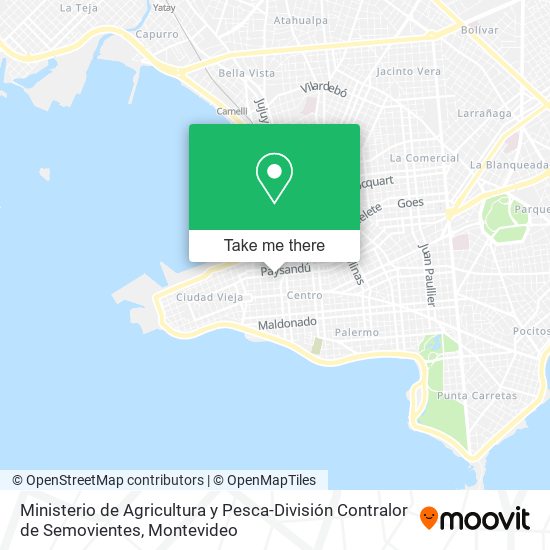 Ministerio de Agricultura y Pesca-División Contralor de Semovientes map