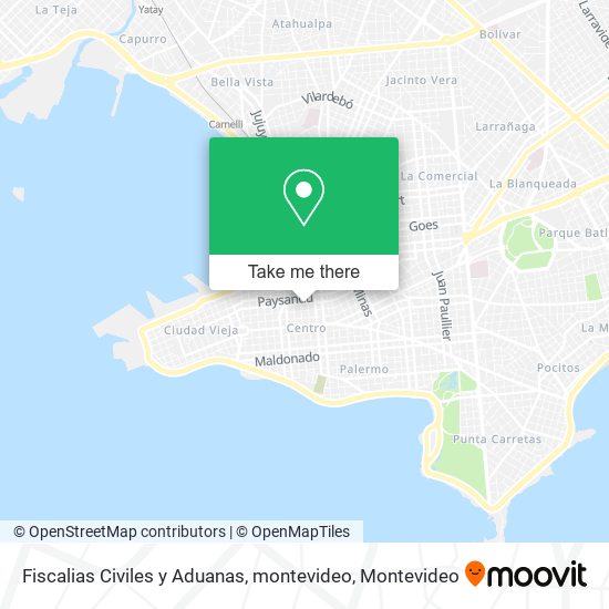 Fiscalias Civiles y Aduanas, montevideo map