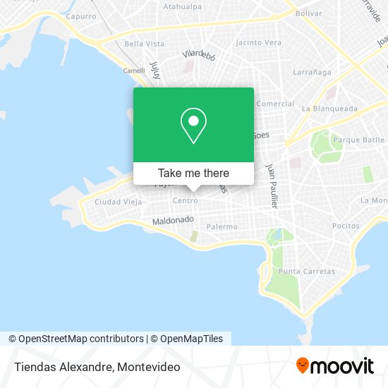 Tiendas Alexandre map