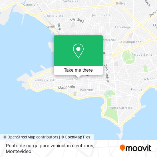 Punto de carga para vehículos eléctricos map