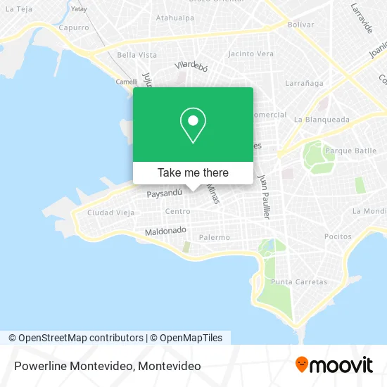 Mapa de Powerline Montevideo
