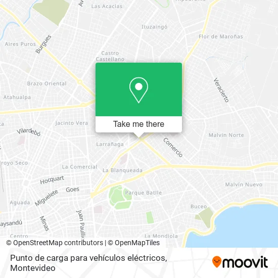 Punto de carga para vehículos eléctricos map