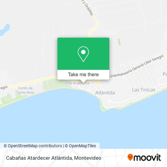 Mapa de Cabañas Atardecer Atlántida