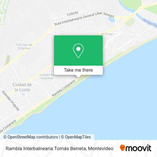 Mapa de Rambla Interbalnearia Tomás Berreta
