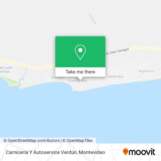 Mapa de Carnicería Y Autoservice Verdún