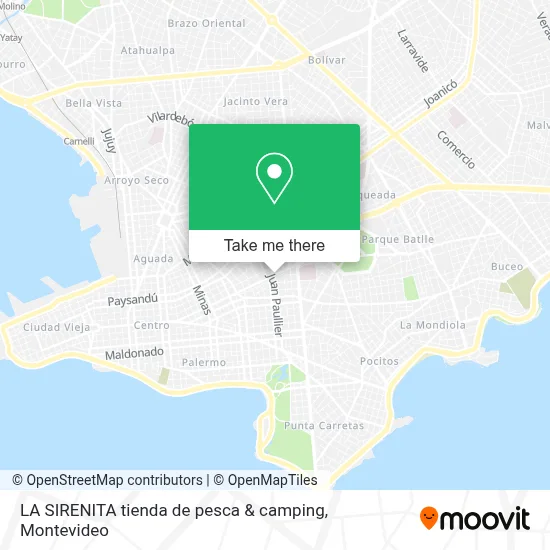 LA SIRENITA tienda de pesca & camping map