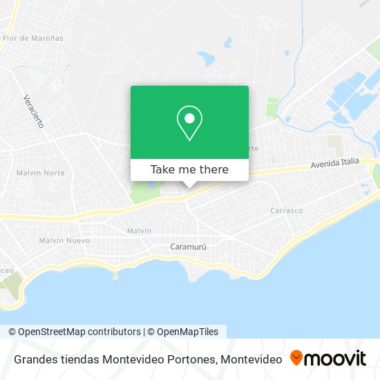 Grandes tiendas Montevideo Portones map