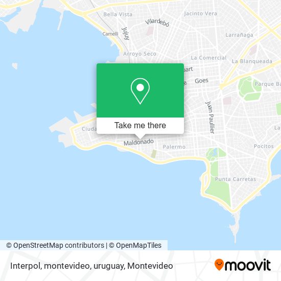 Interpol, montevideo, uruguay map