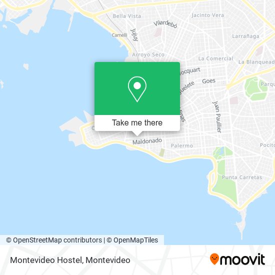 Mapa de Montevideo Hostel