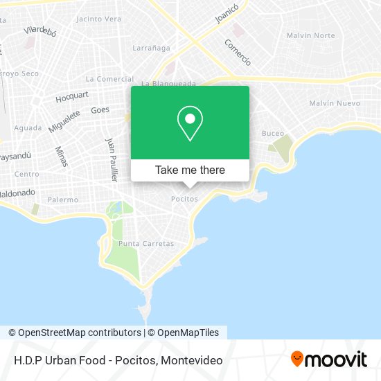 H.D.P Urban Food - Pocitos map