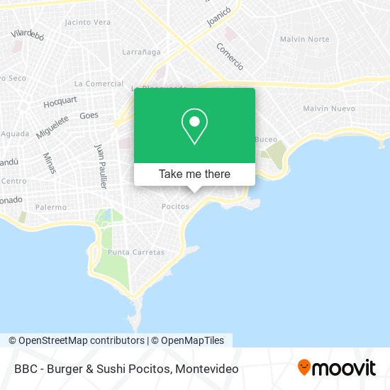 BBC - Burger & Sushi Pocitos map