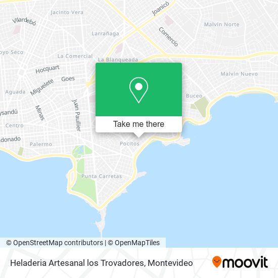 Heladeria Artesanal los Trovadores map
