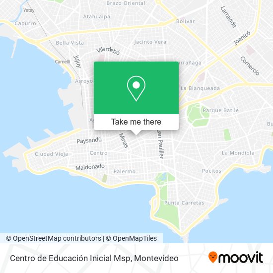 Mapa de Centro de Educación Inicial Msp