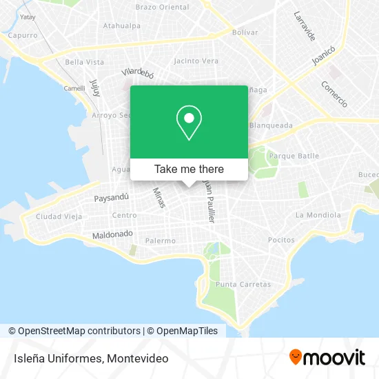 Mapa de Isleña Uniformes