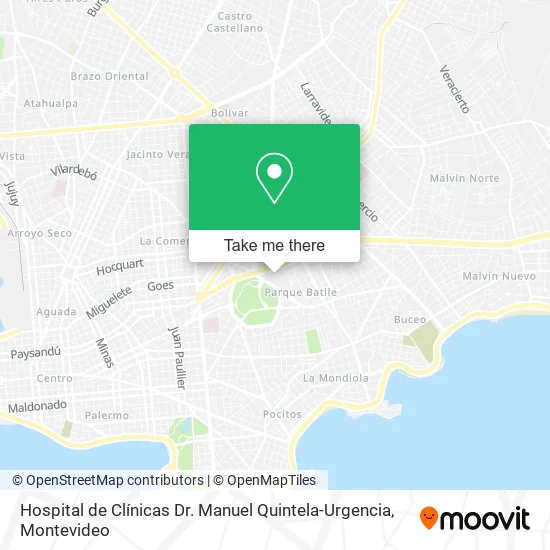 Mapa de Hospital de Clínicas Dr. Manuel Quintela-Urgencia