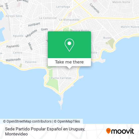 Sede Partido Popular Español en Uruguay map