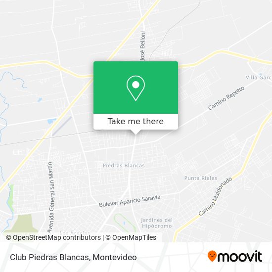 Club Piedras Blancas map