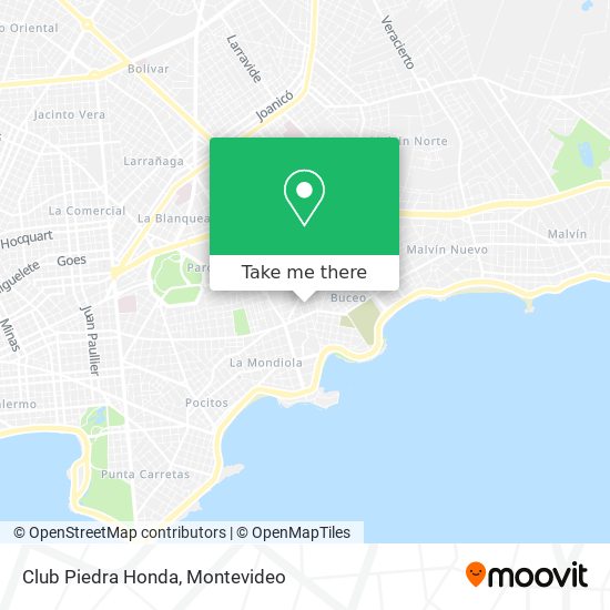 Club Piedra Honda map