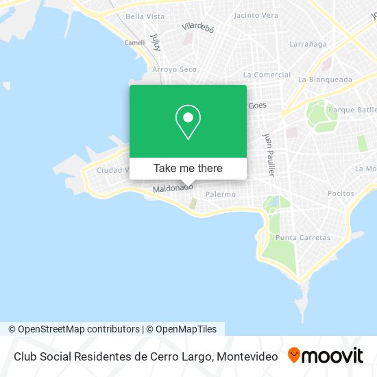 Mapa de Club Social Residentes de Cerro Largo