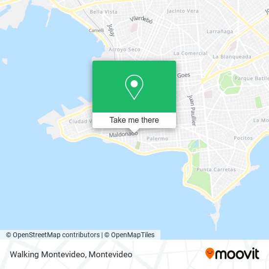 Walking Montevideo map