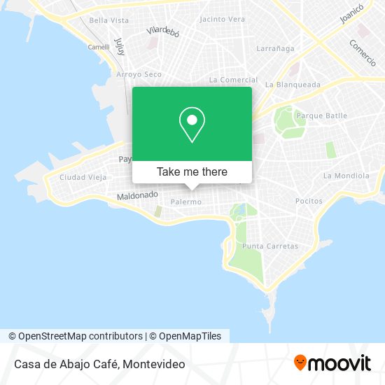 Casa de Abajo Café map