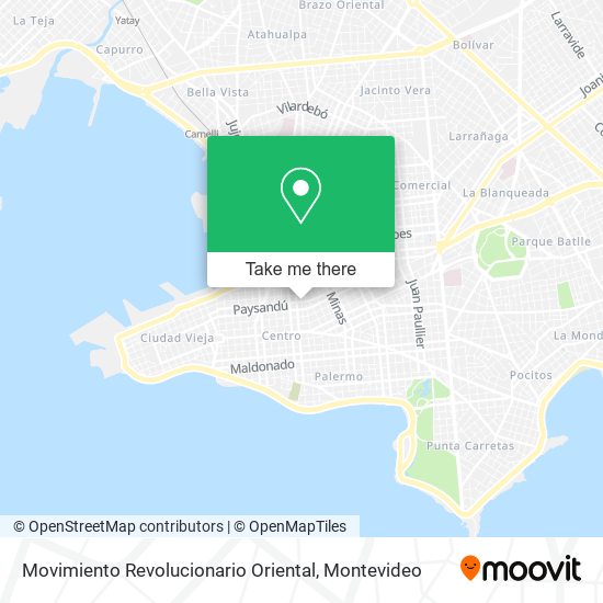Movimiento Revolucionario Oriental map