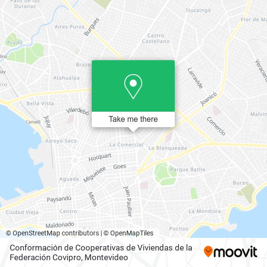 Conformación de Cooperativas de Viviendas de la Federación Covipro map