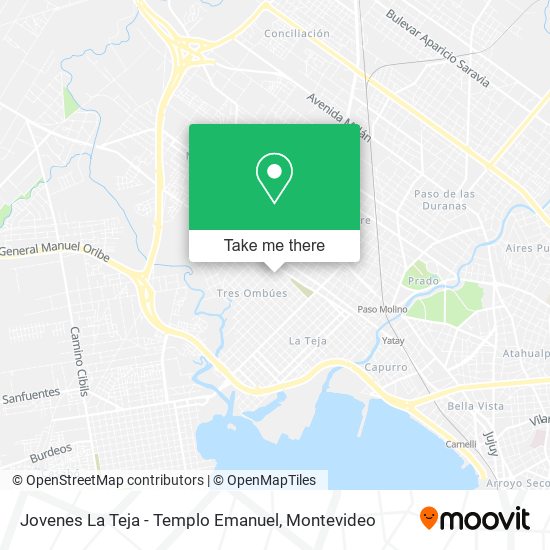 Jovenes La Teja - Templo Emanuel map